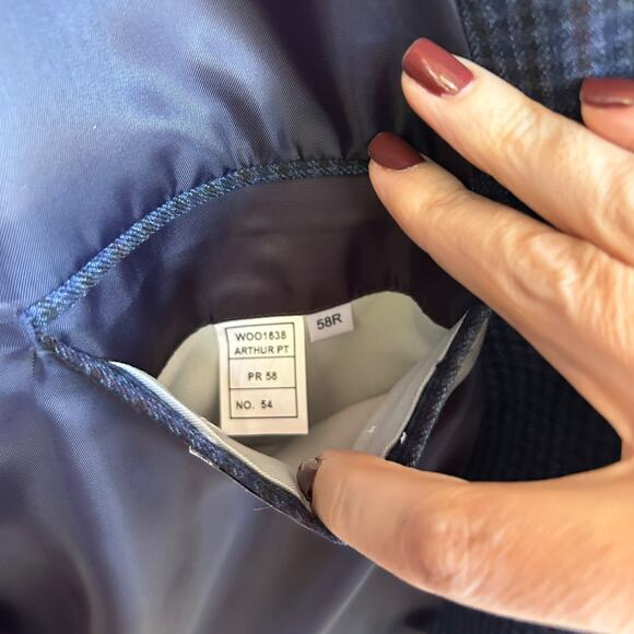 Petrocelli Men's Preppy 100% Wool Check Pattern Sport Coat Size 58R - Picture 6 of 8